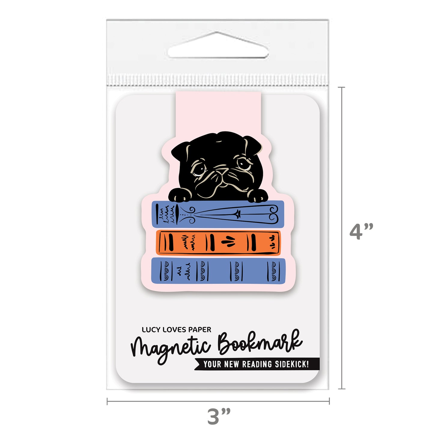 BACK PUG & BOOKS | MAGNETIC BOOKMARK