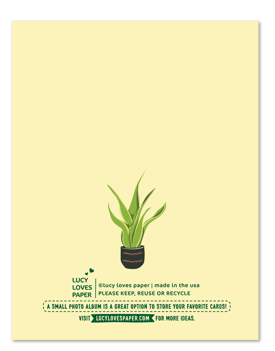 TO MY FAVORITE PLANT LADY CARD