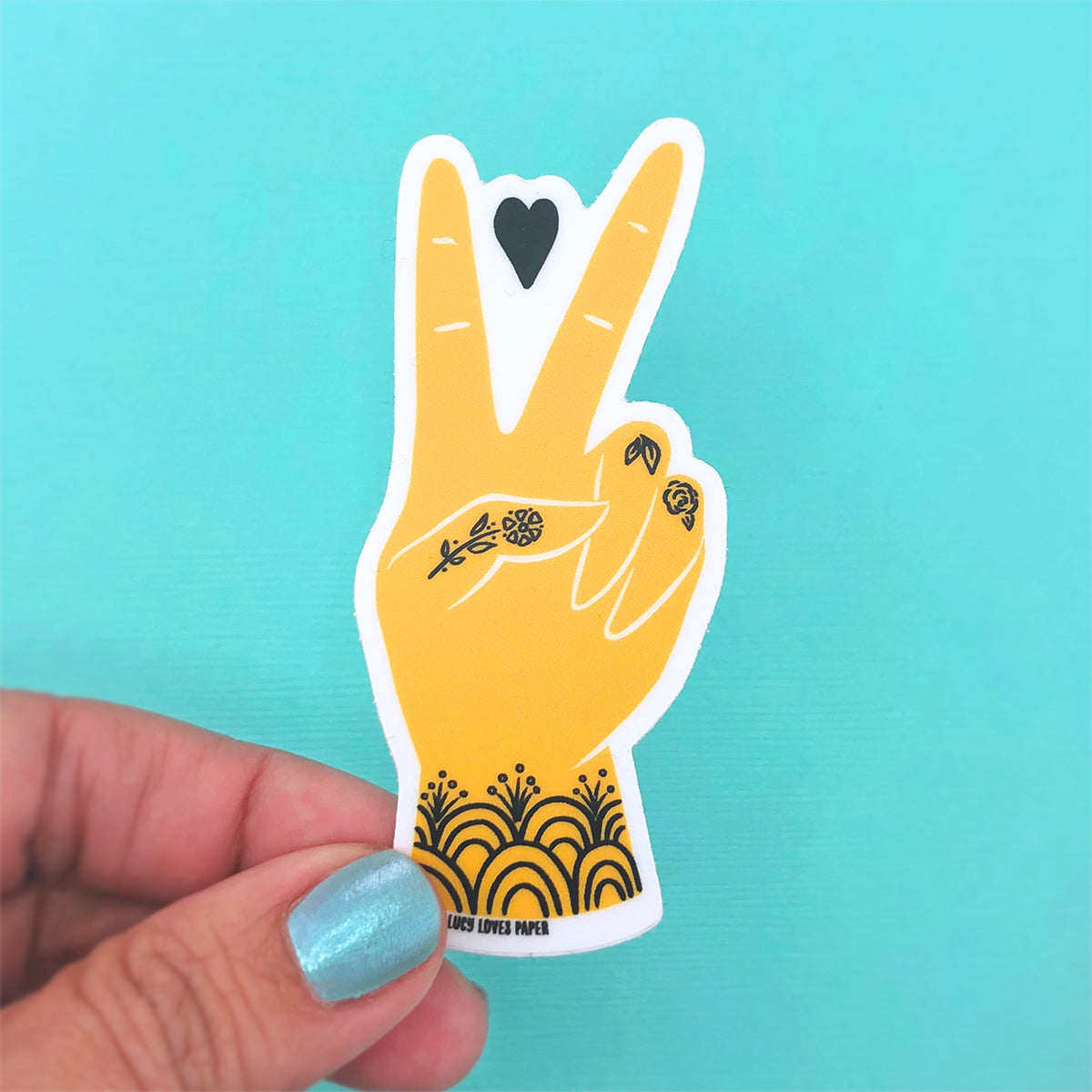 PEACE & LOVE STICKER