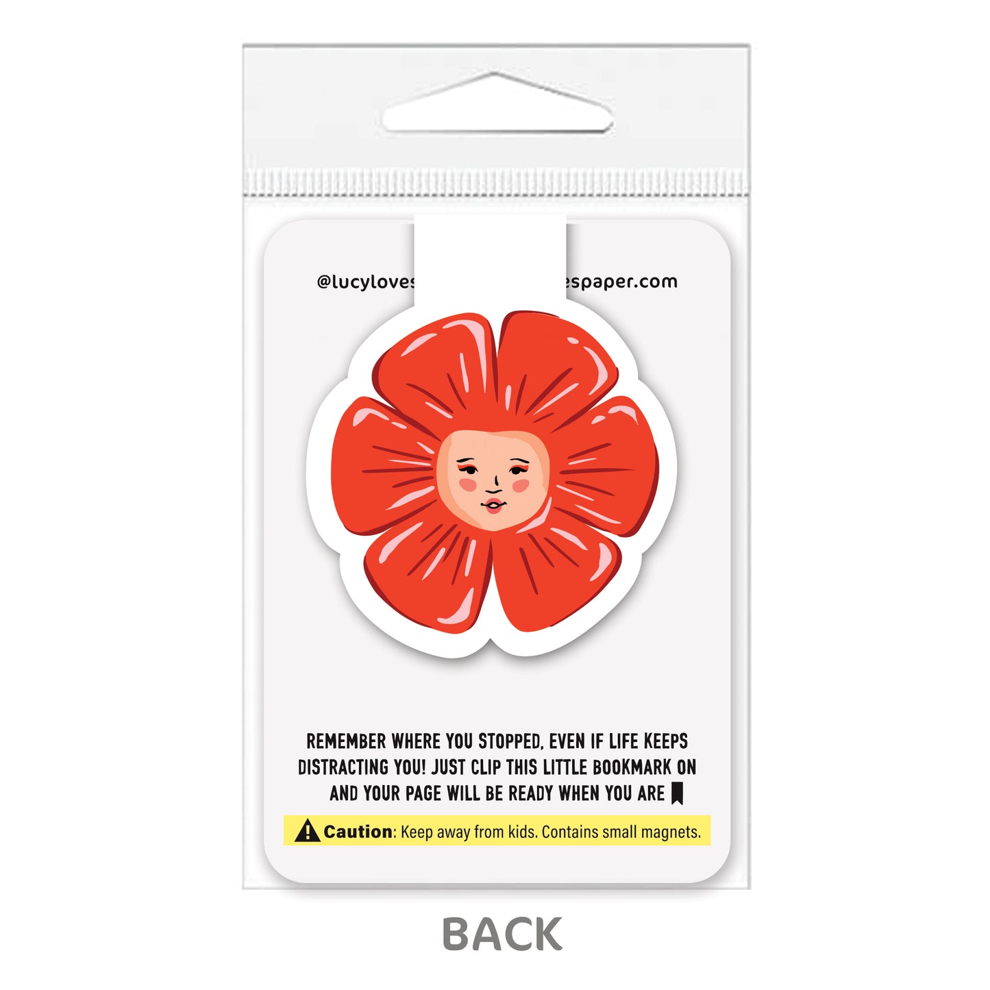 RED FLOWER GIRL | MAGNETIC BOOKMARK