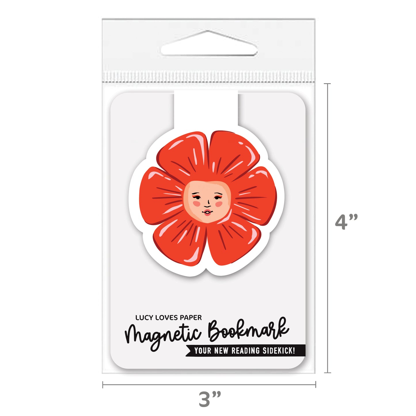 RED FLOWER GIRL | MAGNETIC BOOKMARK