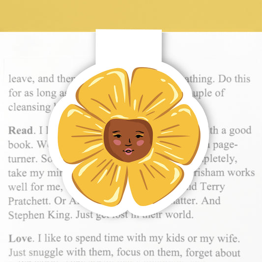 YELLOW FLOWER GIRL | MAGNETIC BOOKMARK