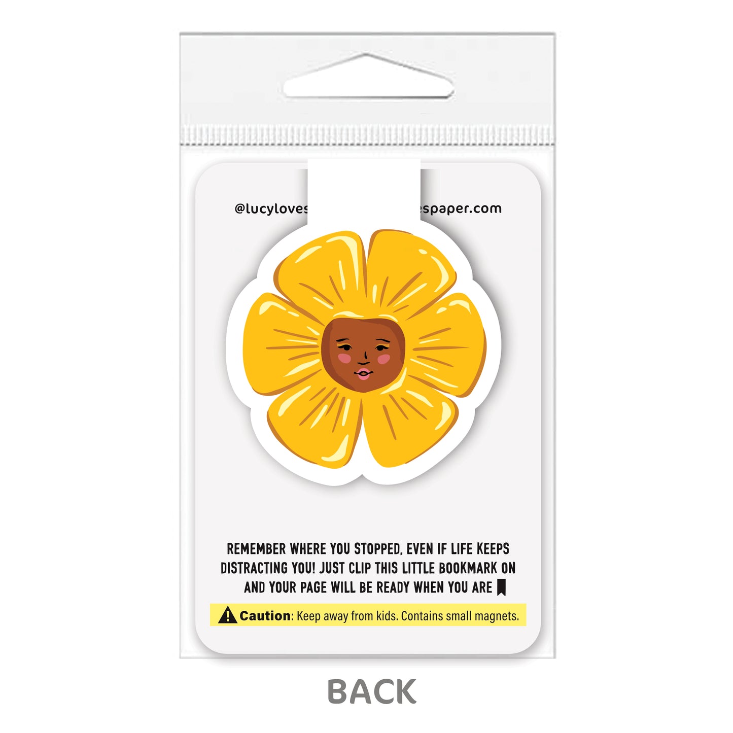 YELLOW FLOWER GIRL | MAGNETIC BOOKMARK