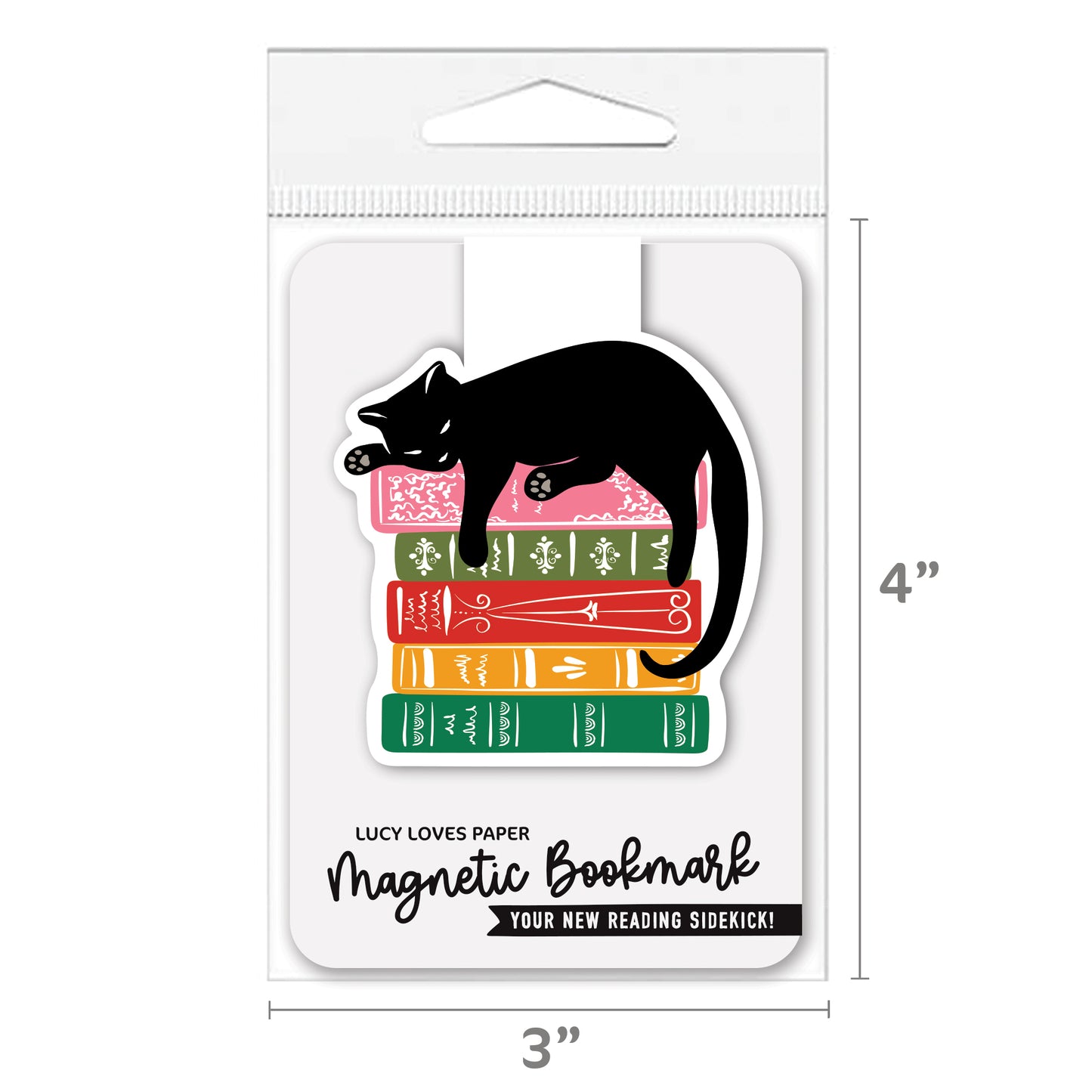 CAT & BOOKS | MAGNETIC BOOKMARK