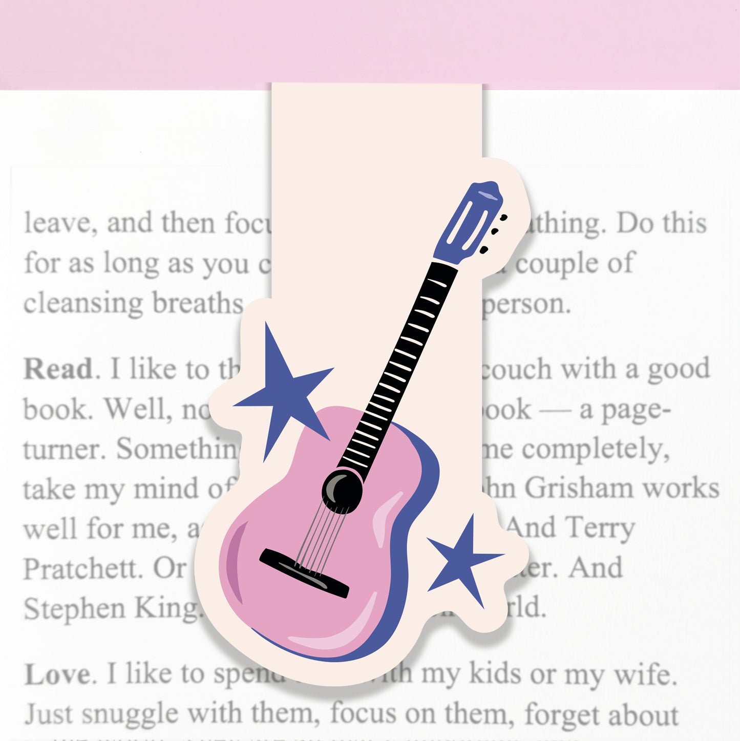 PINK GUITAR | MAGNETIC BOOKMARK