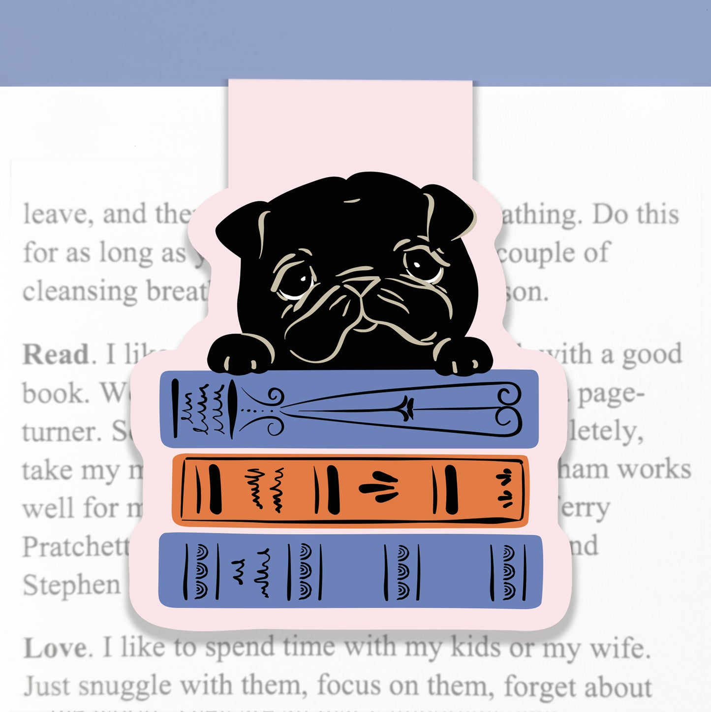 BACK PUG & BOOKS | MAGNETIC BOOKMARK