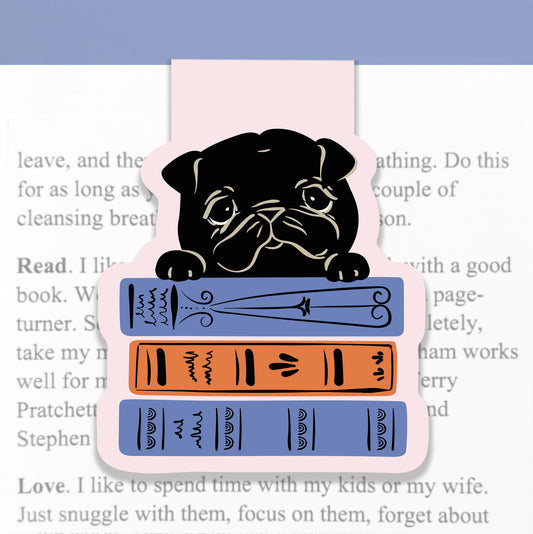 BACK PUG & BOOKS | MAGNETIC BOOKMARK