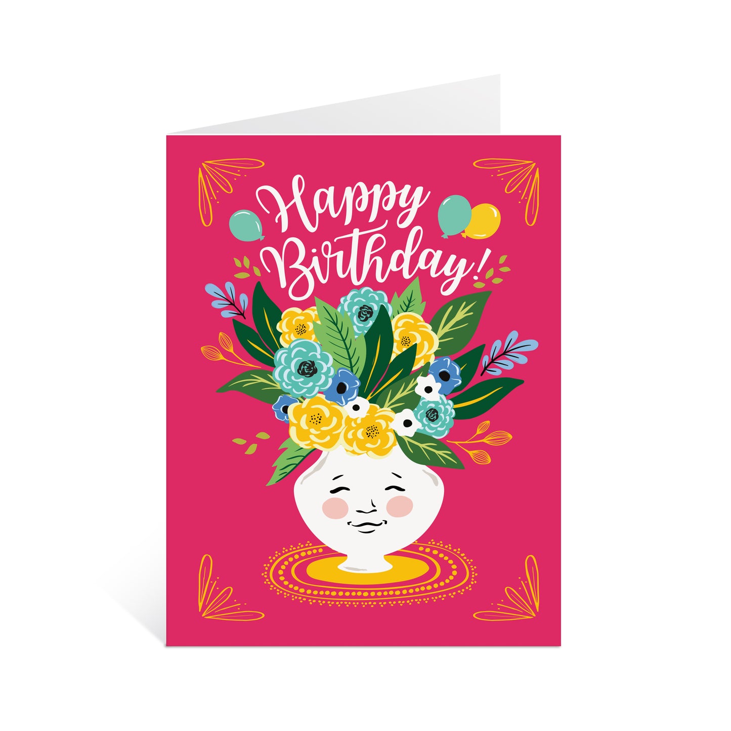 HAPPY FLOWER POT BIRTHDAY CARD