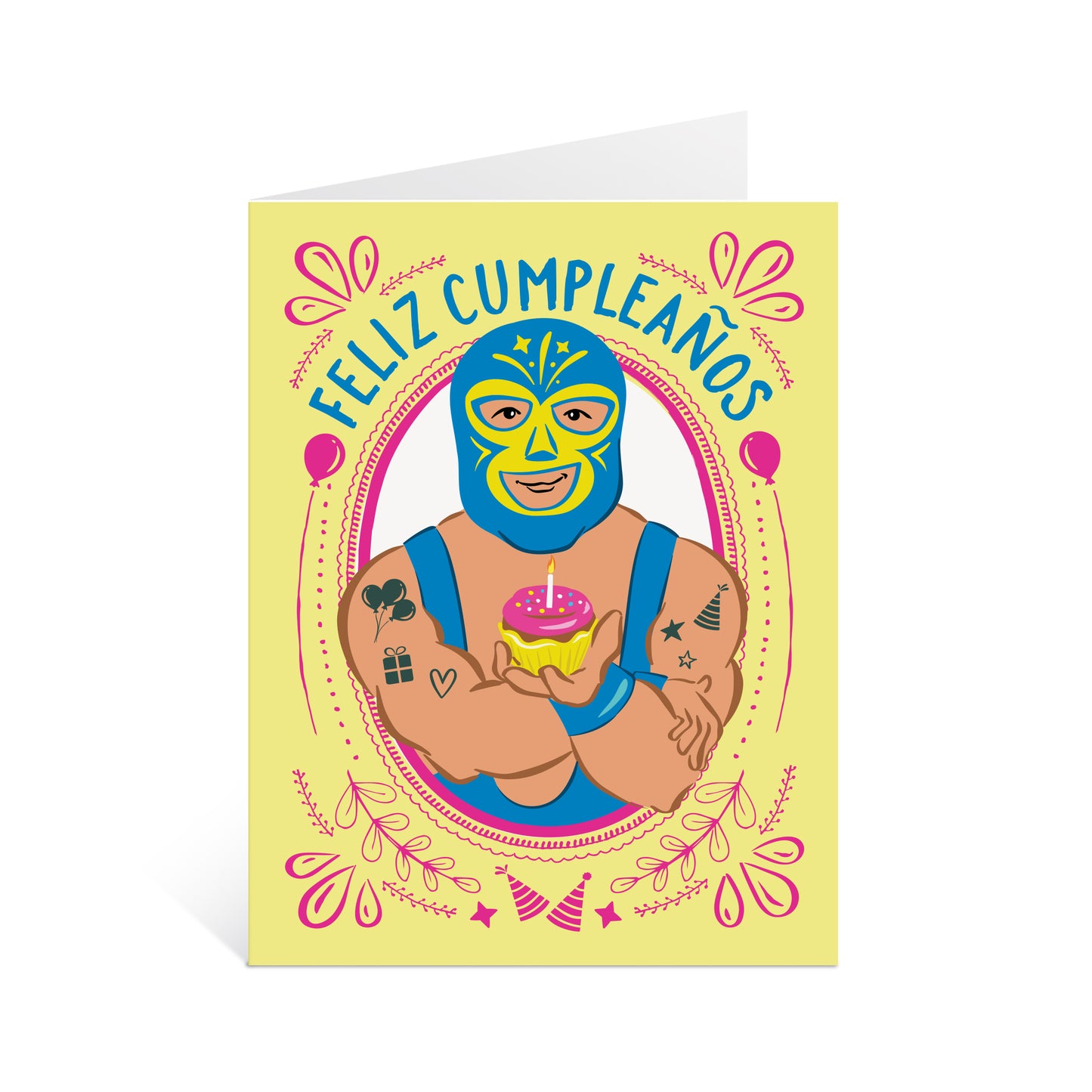 FELIZ CUMPLEAÑOS LUCHA LIBRE BIRTHDAY CARD