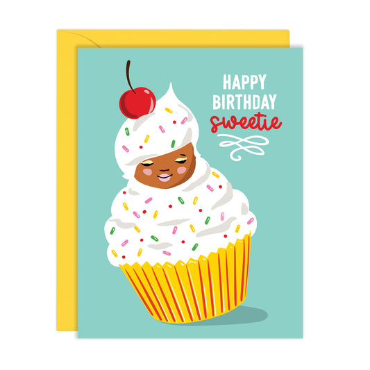 CUPCAKE GIRL BIRTHDAY CARD