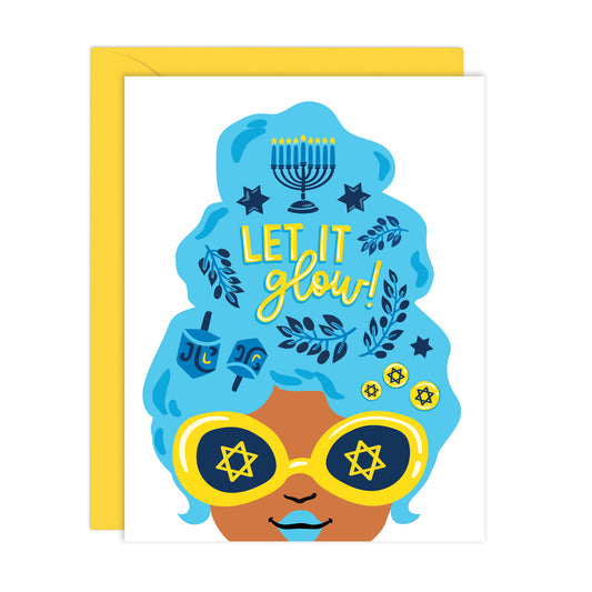 LET IT GLOW HANUKKAH CARD