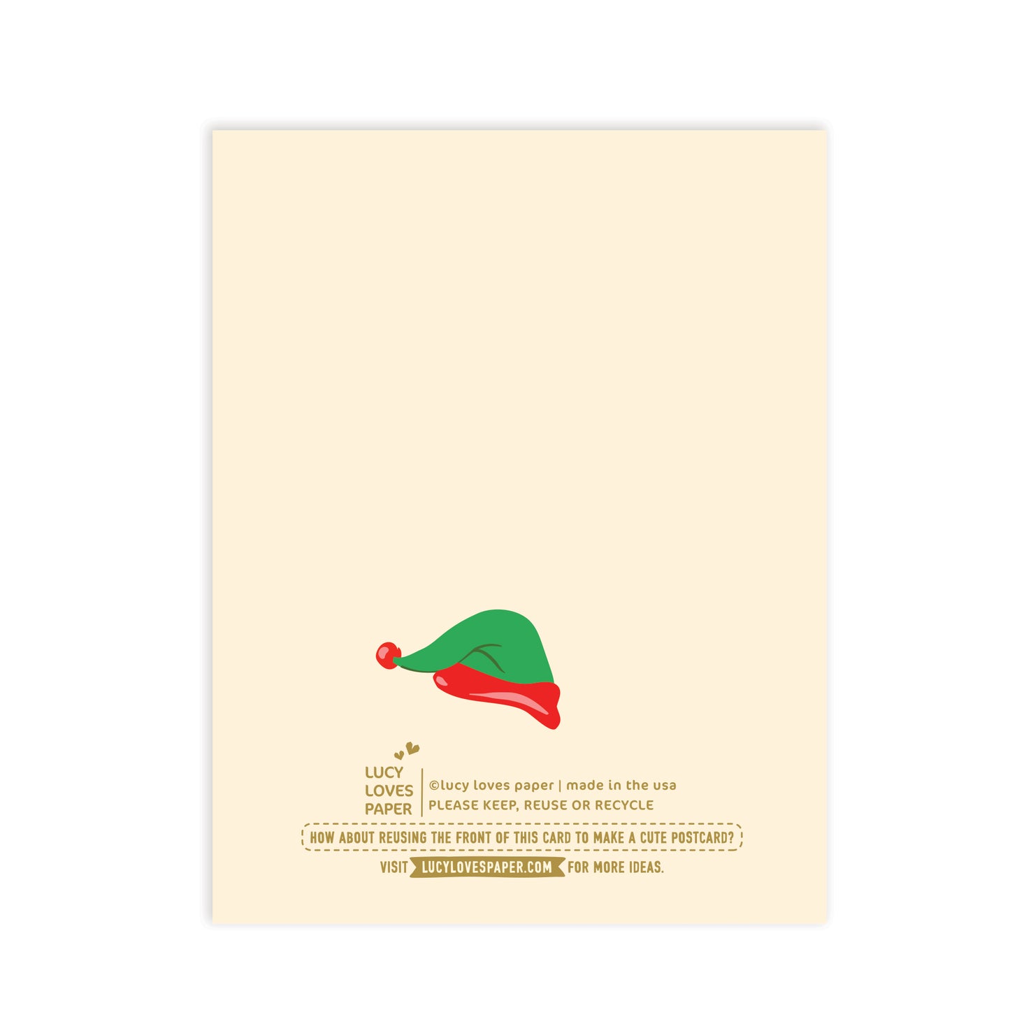 SNOW GLOBE ELF HOLIDAY CARD