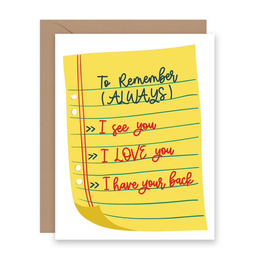 ALWAYS REMEMBER CARD