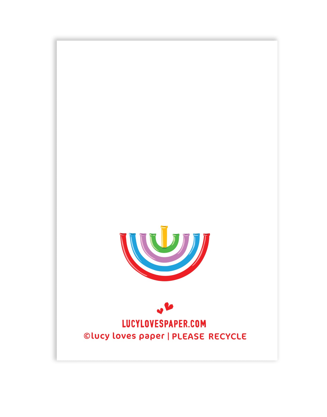 RAINBOW HANUKKAH ENCLOSURE CARD