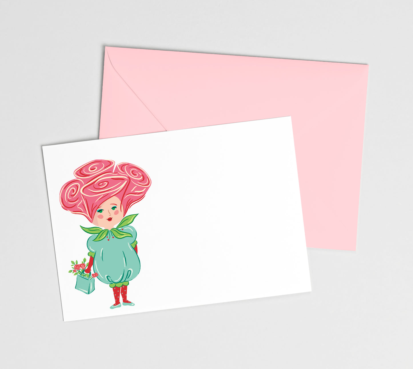 ROSE GIRL | Mini Personal Notecards