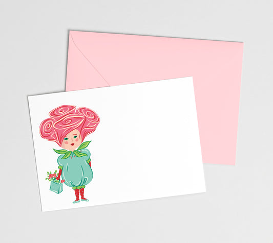 ROSE GIRL | Mini Personal Notecards