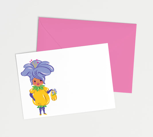ORCHID GIRL | Mini Personal Notecards