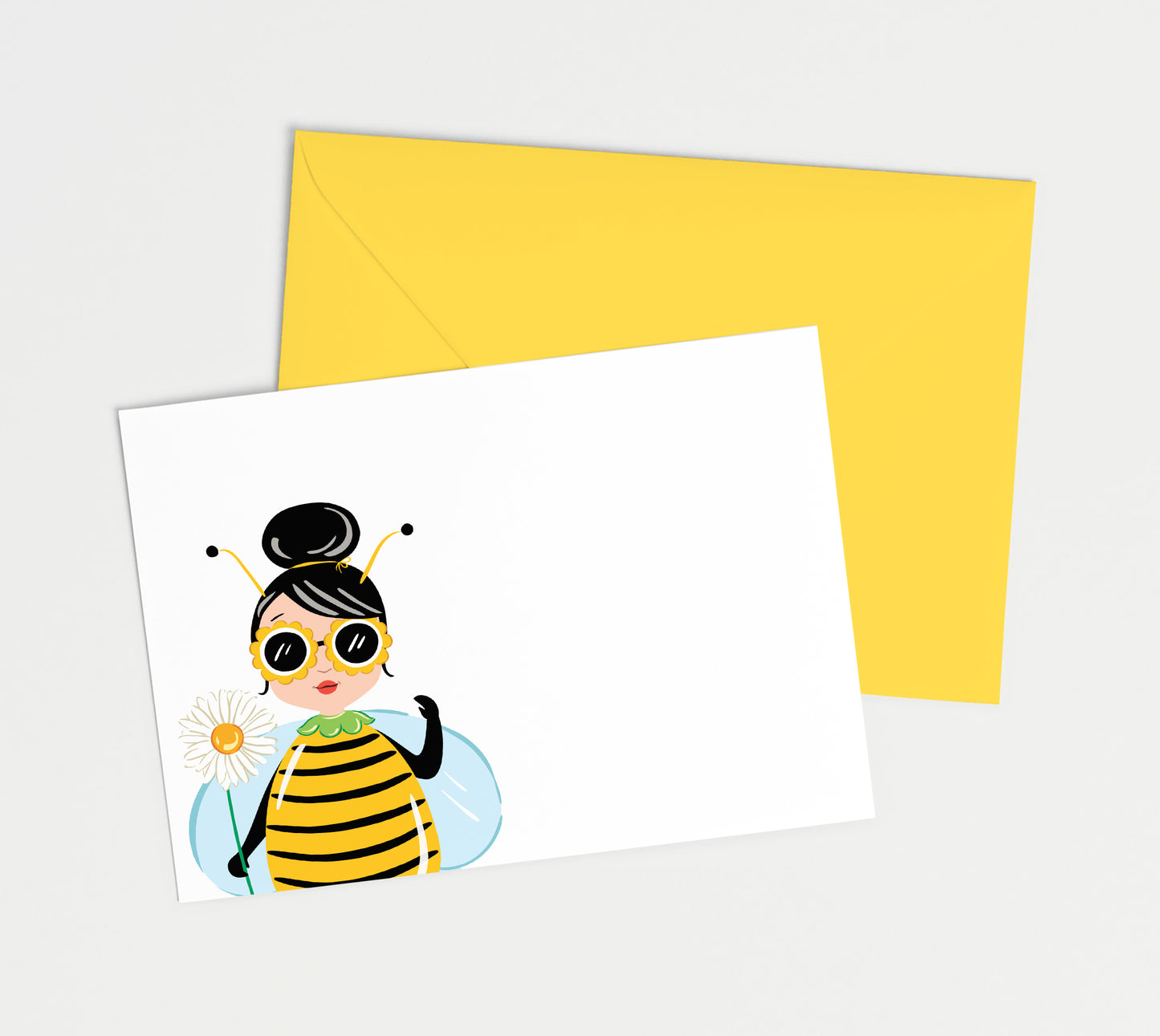 BUMBLE BEE GIRL | Mini Personal Notecards