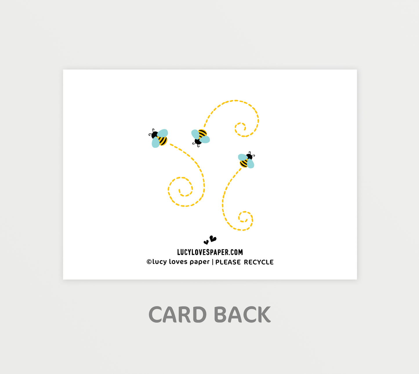 BUMBLE BEE GIRL | Mini Personal Notecards