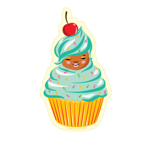 CUPCAKE GIRL STICKER